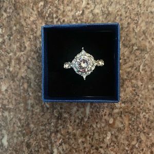 Silver with cubic zirconia